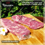 Beef INSIDE SKIRT Wagyu TOKUSEN marbling <=5 AGED (price/pc 800g) FROZEN IN STOCK